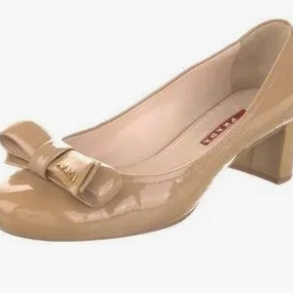 Prada Sport Women's Patent Leather Shoes with block heel - Picture 2 of 6